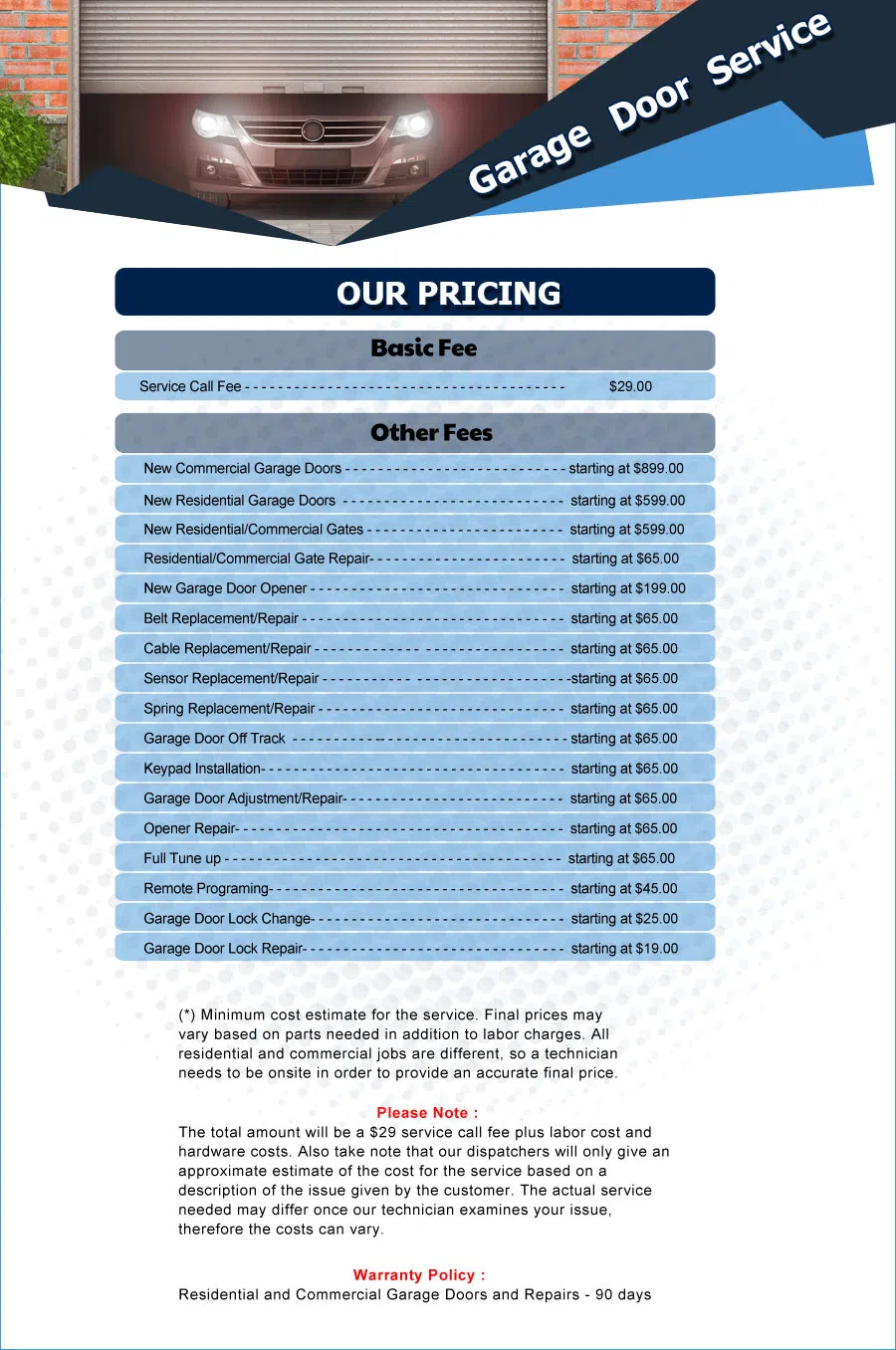 Eagle Garage Door Service Pompano Beach, FL 954-514-9357